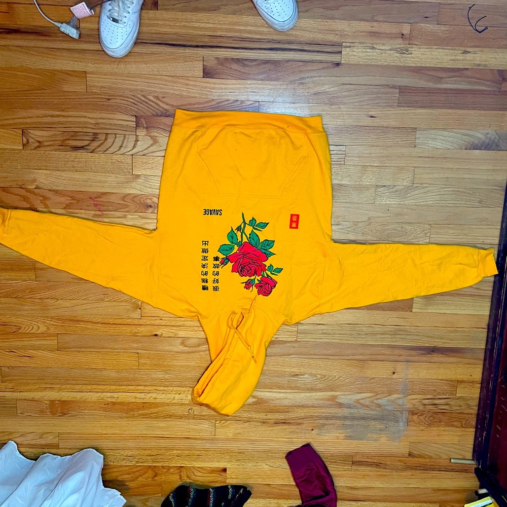 Men’s Graphic Rose Hoodie, Size M